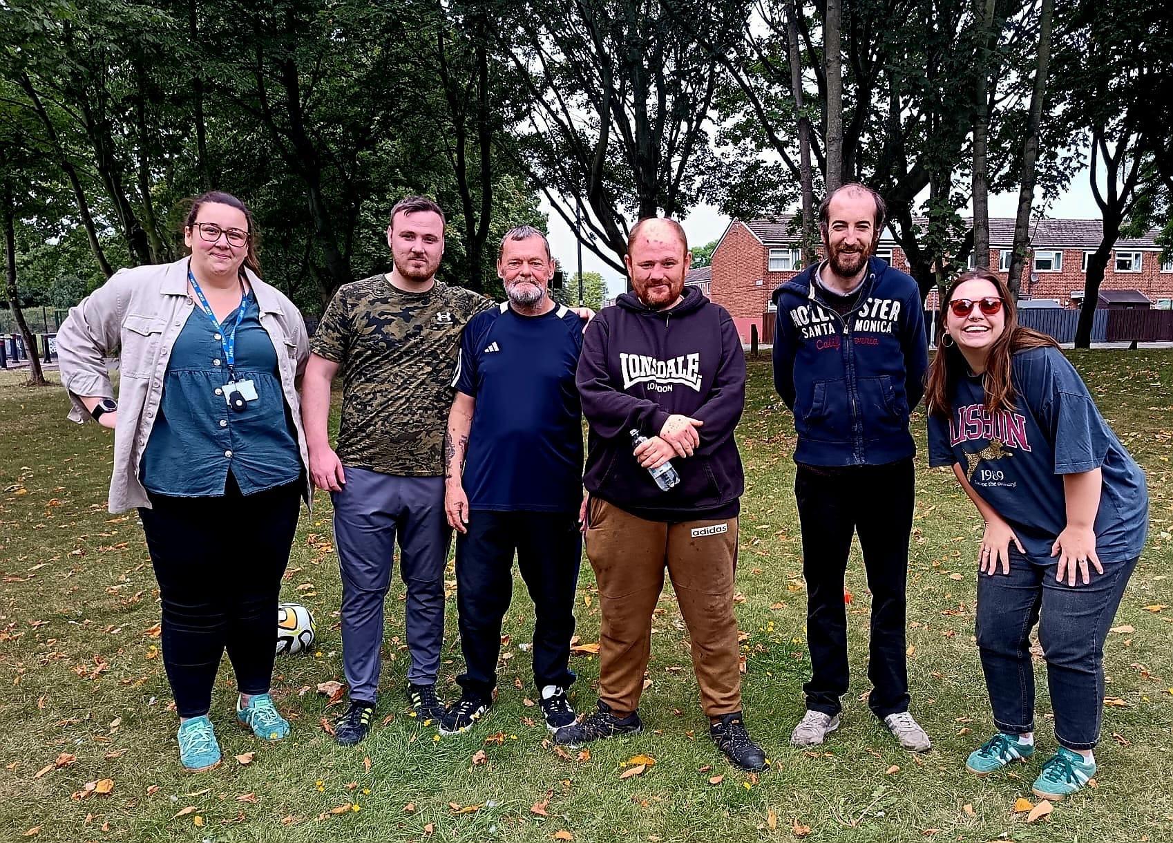 A photograph of those who took part in the sports day