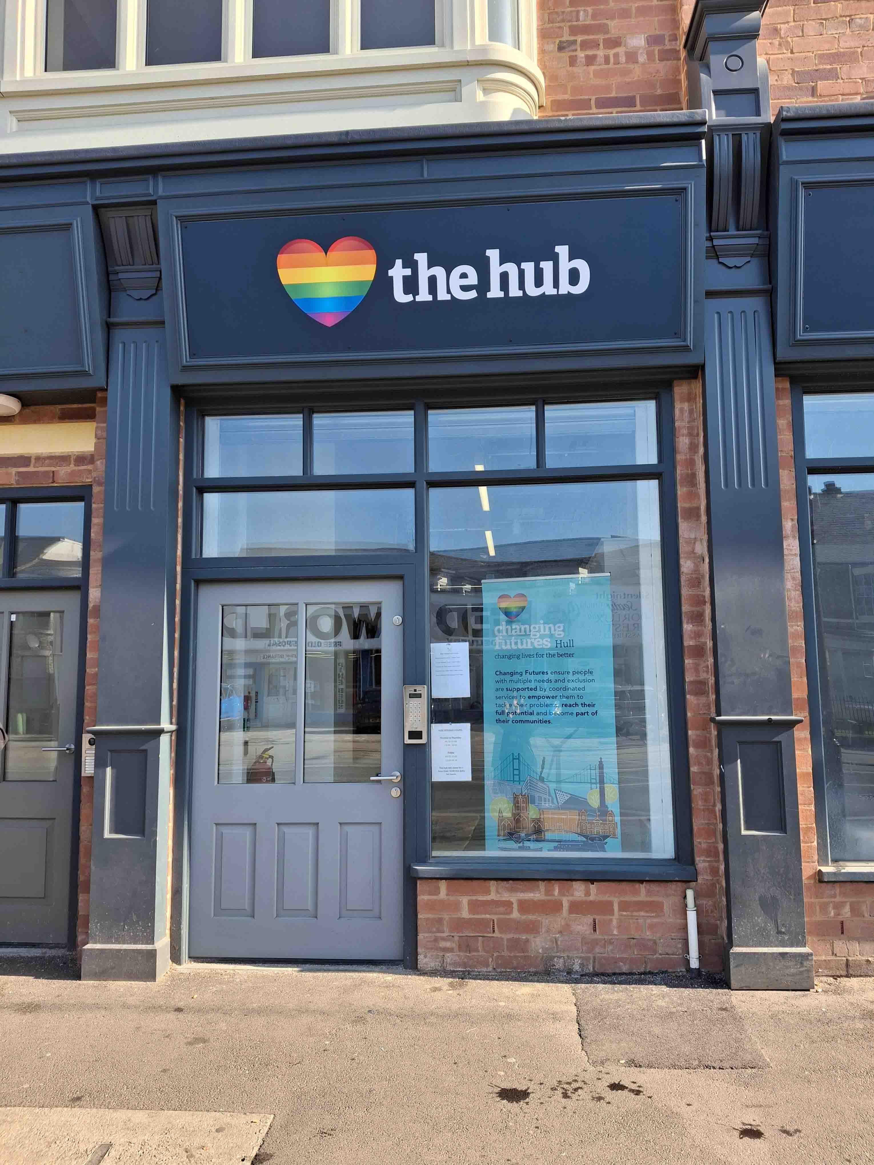 A photograph of the community safety hub from outside